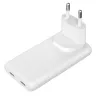 Akyga AK-CH-32 Επίπεδος φορτιστής GaN USB-C 65 W, 2 x USB-C PD, Λευκό