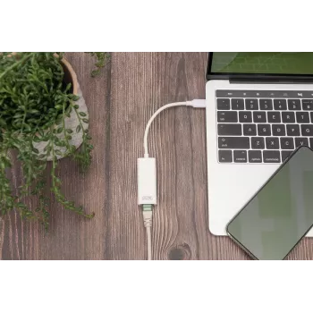 Digitus DN-3024 Προσαρμογέας USB 3.0 20 cm 1x USB-C σε 1x RJ45 Θωρακισμένο