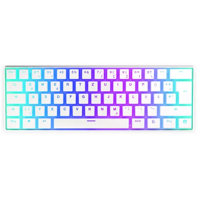 Thock Compact Wireless Pudding Onyx White, gaming πληκτρολόγιο λευκό, DE-Layout, Kailh Box Red