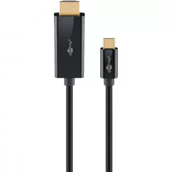 Goobay Καλώδιο USB-C σε HDMI 4K στα 60 Hz 1 m μαύρο - -βύσμα αρσενικό> HDMI (75696)