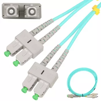 Καλώδιο patch οπτικών ινών Extralink SC/APC–SC/APC, Multimode OM3, Duplex, μανδύας 3 mm, 5 m