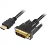Καλώδιο προσαρμογέα HDMI > DVI-D (18+1) (μαύρο, 1 μέτρο)