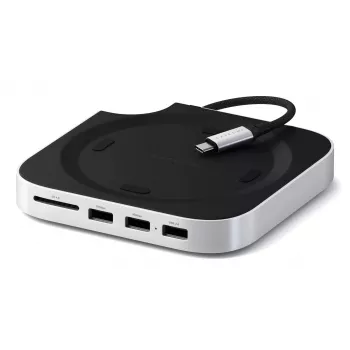 Satechi Laptop-Dock/Port-Replikator ST-GNMMES — ενσύρματο USB 3.2 Gen 2 Type-C Hub, USB-A & SD, ασημί
