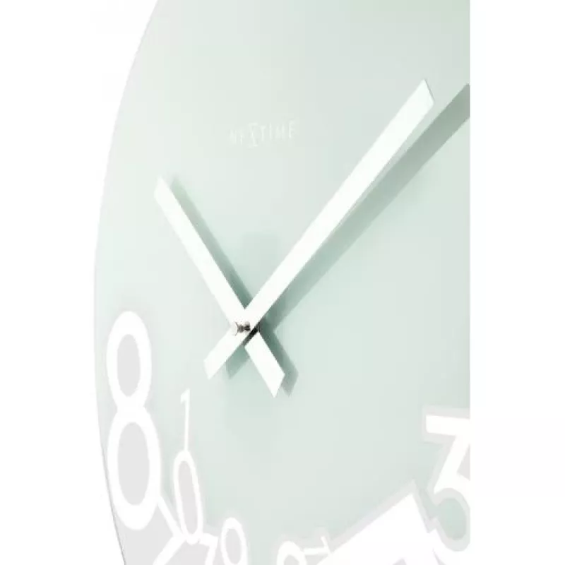 NeXtime ρολόι 8115 Dropped, Ø43 cm, επιτοίχιο, ασημί