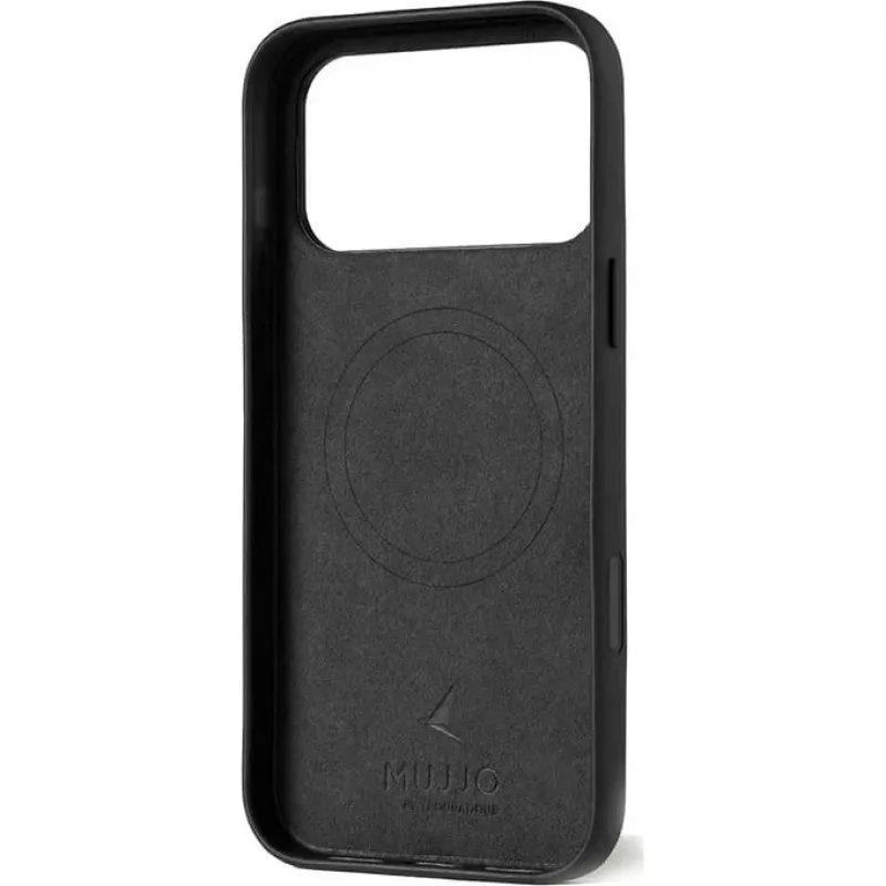 Mujjo Full Leather Case θήκη για iPhone 17 Pro Max μαύρο