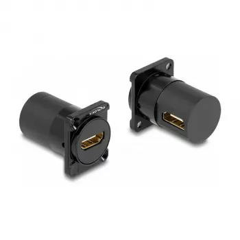 DeLOCK D-Type module HDMI υποδοχή σε υποδοχή 90° γωνιακό μαύρο