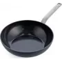 Wok/Τηγάνι GreenPan CC006388-001, Στρογγυλό, 28 cm, Μαύρο, χωρίς PFAS