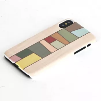 man and wood θήκη smartphone για iPhone X/XS — λευκή