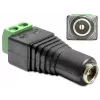 Προσαρμογέας καλωδίου DeLOCK 65485 DC 2,5 x 5,5 mm 2p μαύρο πράσινο