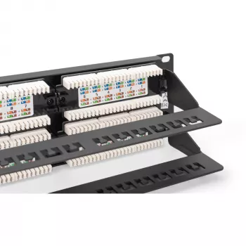 DIGITUS - Patch Panel - RJ-45 X 48 - Γκρι, RAL 7035 - 2U - 48 Ports (DN-91648U)