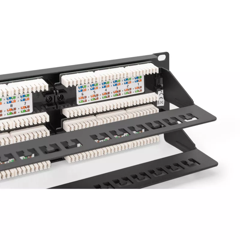 DIGITUS - Patch Panel - RJ-45 X 48 - Γκρι, RAL 7035 - 2U - 48 Ports (DN-91648U)
