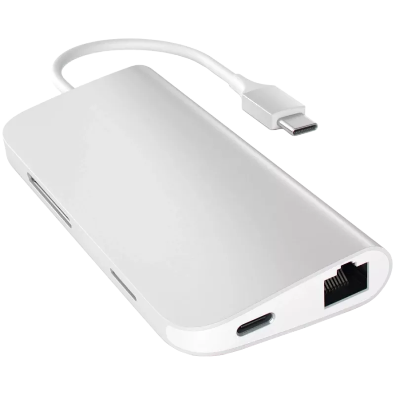 Satechi USB-C Multiport Adapter 8K με Ethernet V3 space grey (ST-P8KEM)