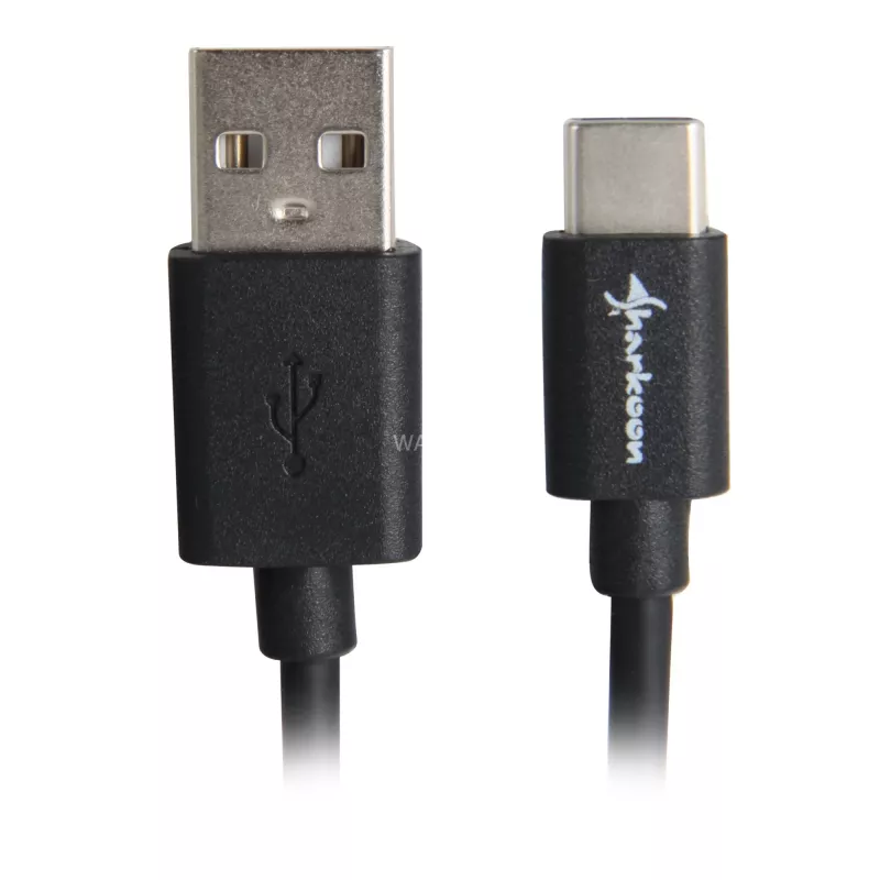 Προσαρμογέας καλωδίου USB 2.0 A σε USB-C Sharkoon 0,5 m, μαύρο