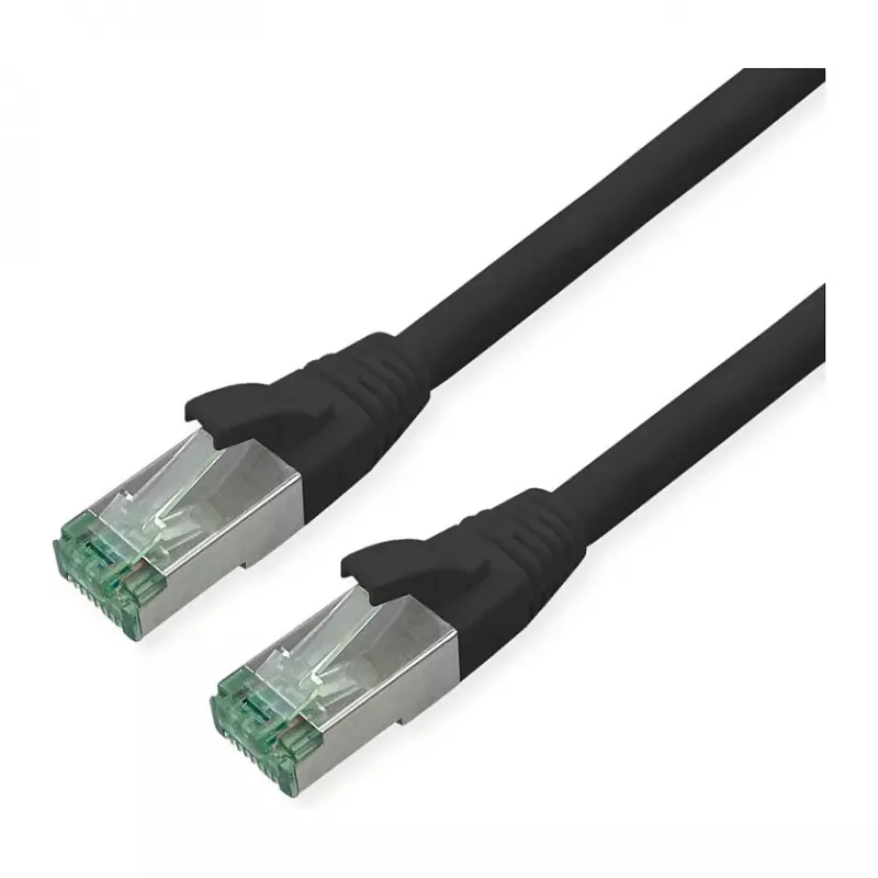 ROLINE RM Patchkabel Cat.6A S/FTP (PiMF), μαύρο, 1,5 m