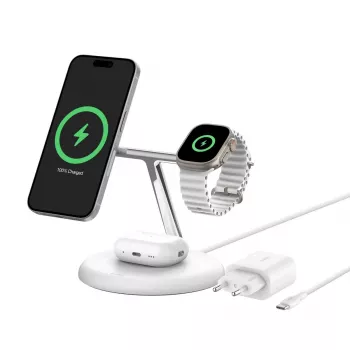 Belkin WIZ023VFBK φορτιστής για κινητές συσκευές ακουστικά, smartphone, smartwatch μαύρος USB ασύρματη φόρτιση εσωτερικού χώρου