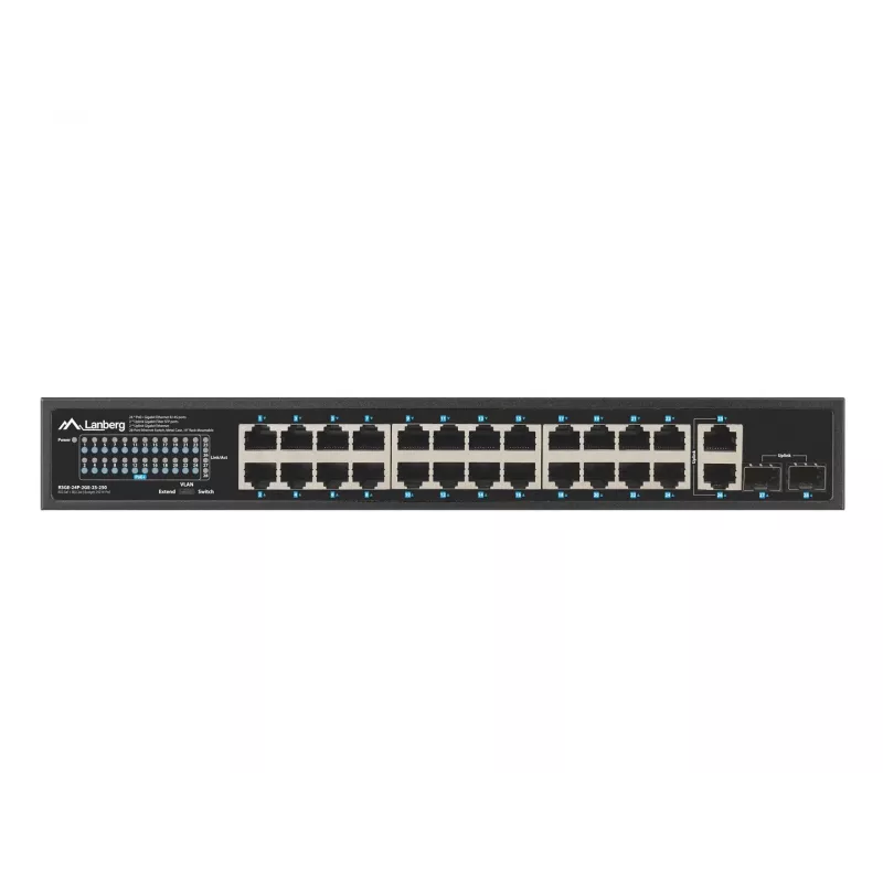Unmanaged switch Lanberg RSGE-24P-2GE-2S-250 24 θύρες τοποθέτηση σε rack