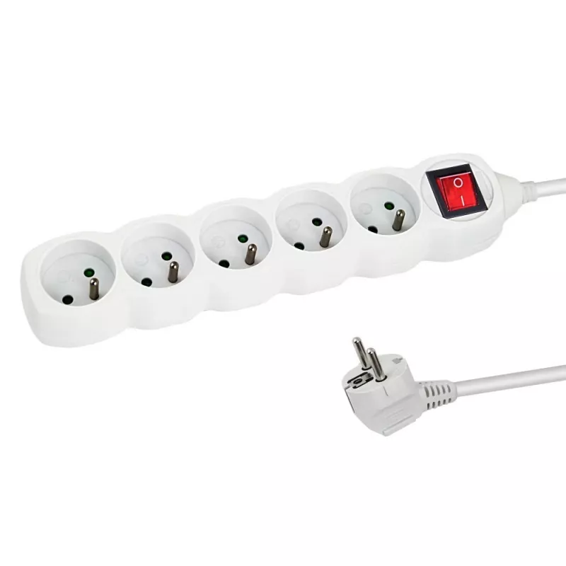 Esperanza ELK215W πολύπριζο 3 m 5 πρίζες AC εσωτερικού χώρου λευκό