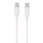 Καλώδιο σιλικόνης USB Type-C σε Type-C, 60 W (λευκό, 3 m)