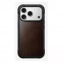 Θήκη κινητού Nomad Rugged Leather Case για iPhone 17 Pro, 6,3 ίντσες (16 cm), καφέ, δέρμα/TPU/αλουμίνιο