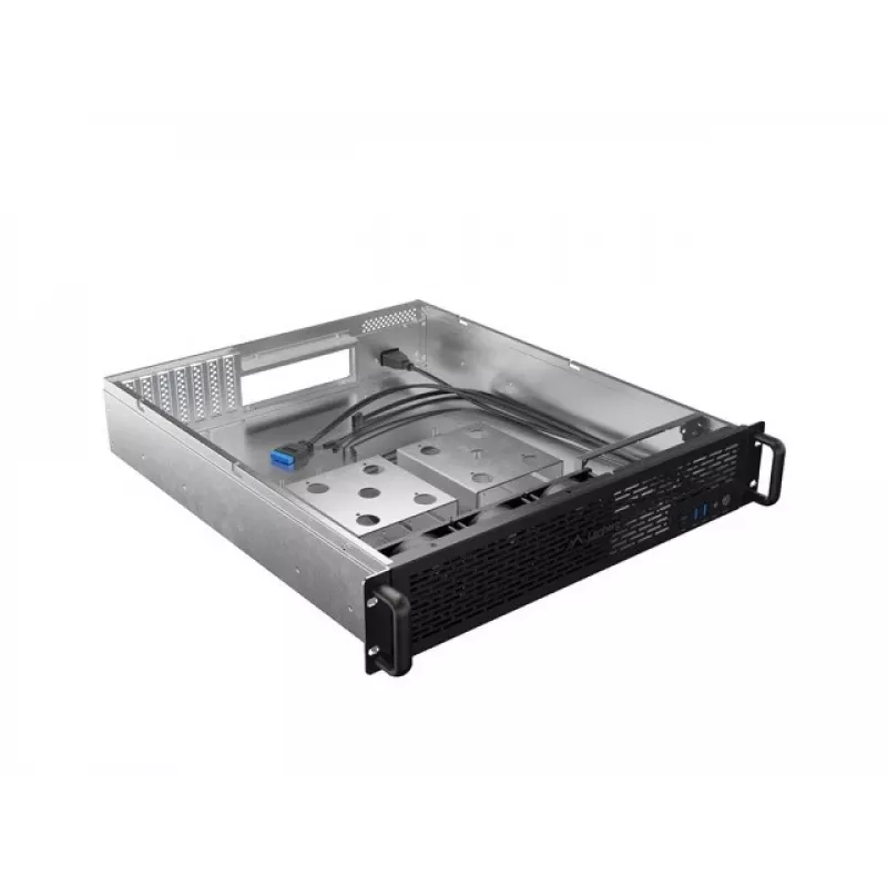 Κουτί rack Lanberg SC01-5202-12B 2U Μαύρο 3 ανεμιστήρες HDD+SSD