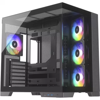 Silentware View A-RGB Μαύρο Κουτί PC VIEWSchwarz — Κουτί Mid-Tower με φωτισμό A-RGB