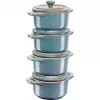Staub Mini Cocotte Στρογγυλή, 4 τεμ. - 200ml, Αντίκα Τιρκουάζ