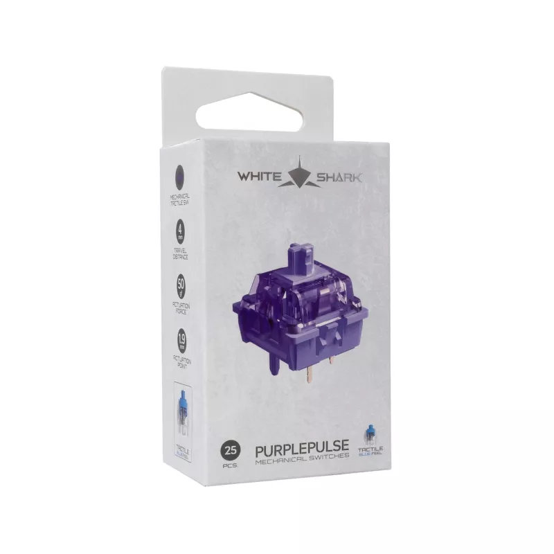 White Shark Purplepulse Mechanical Switches 25 τεμ.