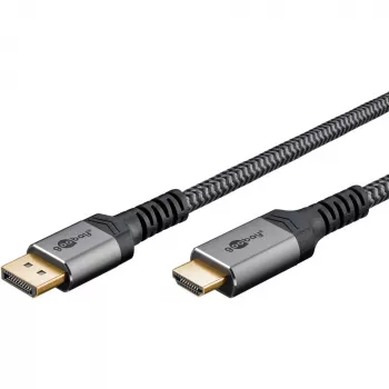 Goobay 65271 Προσαρμογέας καλωδίου βίντεο 5 m DisplayPort HDMI Γκρι (65271)