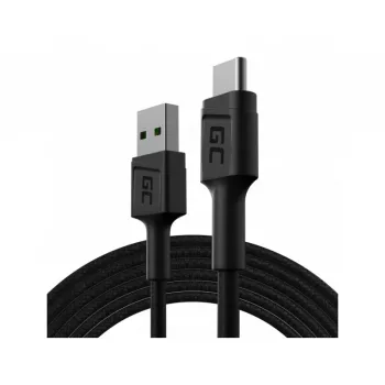 Καλώδιο USB Green Cell KABGC22 USB 2.0 1,2 m USB-A USB-C μαύρο
