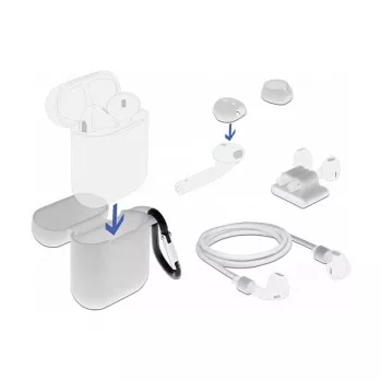 Θήκη DeLOCK Apple AirPods σετ αξεσουάρ λευκό