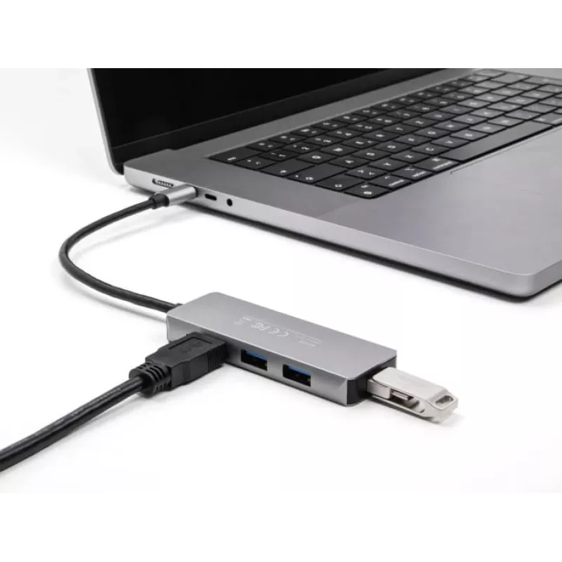 DeLOCK 63173 Hub USB Type-C 5000 Mbit/s Μαύρο
