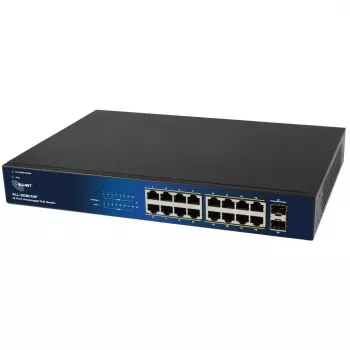 Switch Gigabit PoE ALLNET 18 θυρών ALL-SG8018P — 16 θύρες PoE + 2 uplink, Gigabit Ethernet