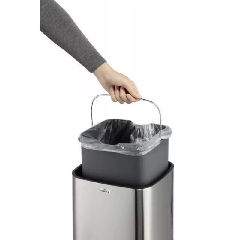 Durable TOUCH 12L ορθογώνιος ανοξείδωτο ατσάλι ασημί μαύρο
