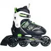 Inline Skates Muuwmi 682 ρυθμιζόμενο μέγεθος 33–36 πράσινο/μαύρο με σετ προστατευτικών