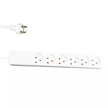 Πολύπριζο Garbot 24155124-3EE 3 m 6 υποδοχές AC εσωτερικού χώρου λευκό