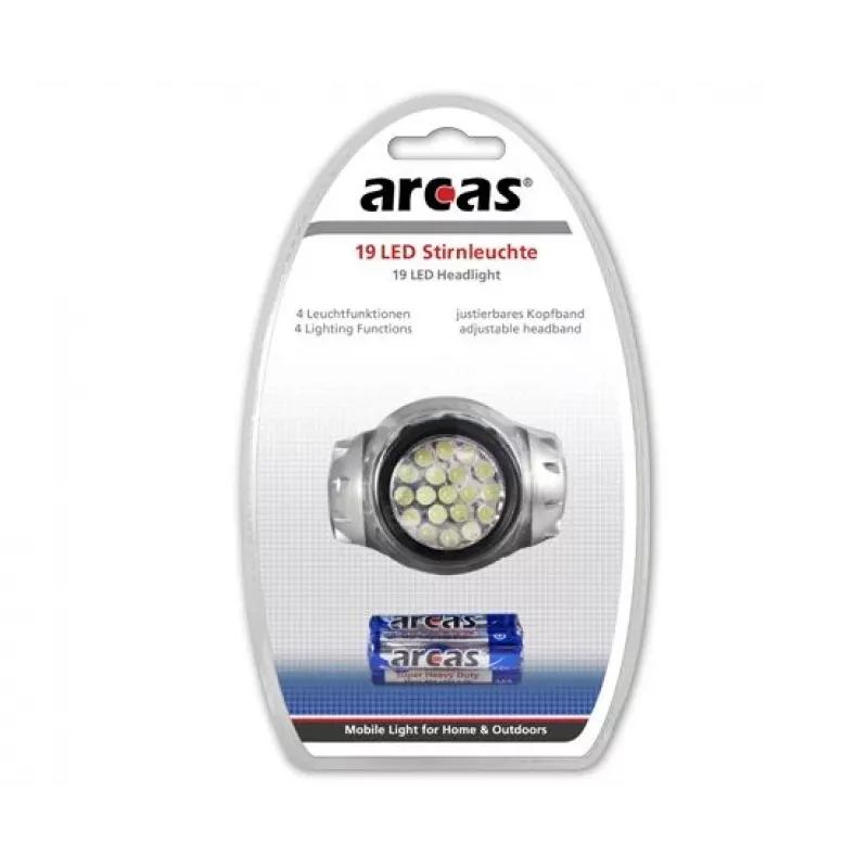 Φακός κεφαλής Arcas 19 LED 4 λειτουργίες φωτισμού