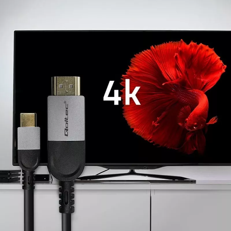 Καλώδιο USB-C σε HDMI QOLTEC 50438 — 2 m, 4K 60 Hz
