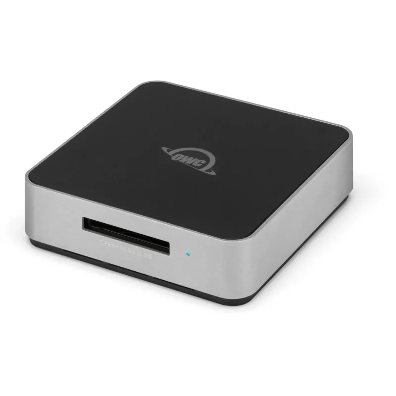 OWC Atlas OWCTCCFXB4RDR USB4 συσκευή ανάγνωσης/εγγραφής καρτών CFexpress Type B 4.0, περιλαμβάνεται προσαρμογέας CFexpress A σε B, αλουμίνιο