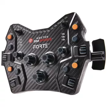 Button Box Asetek SimSports Forte GT — συμπαγές πάνελ αγώνων με διαμορφώσιμα κουμπιά και περιστροφικούς διακόπτες