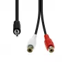 Καλώδιο ήχου ProXtend 3 ακίδων XLR (βύσμα αρσενικό) σε 2× RCA (υποδοχή θηλυκή) M32XRCAF-002, μη ισορροπημένο στερεοφωνικό, 0,2 m