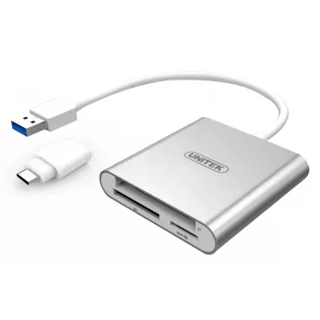 Unitek Αναγνώστης καρτών Flash USB3.0 + USB Type-C, 9313D (Y-9313D)