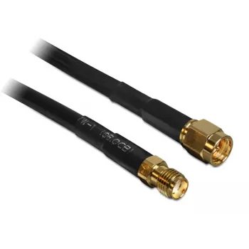 Ομοαξονικό καλώδιο DeLOCK 10m SMA m/f CFD200 μαύρο