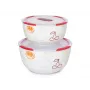 Σετ μπολ OURSSON BS4781RC/DC στρογγυλό κεραμικό 3L λευκό 2 τεμ.