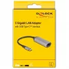DeLOCK 81570 προσαρμογέας καλωδίου USB Type-C RJ-45 0,15 m ανθρακί