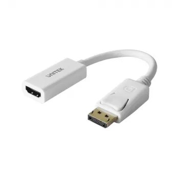UNITEK Y-6332 αντάπτορας DisplayPort σε HDMI 4K, αρσενικό/θηλυκό, 0,2 m, λευκός