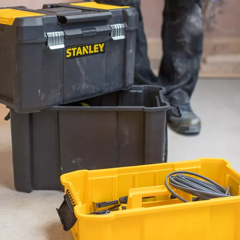 Stanley Essential Tool Σκληρή θήκη εργαλείων πλαστική γκρι, κίτρινο