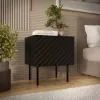 Κομοδίνο Cama meble LUCCA, 2 τεμ., 47x40x52 cm, μαύρο, MDF/μοριοσανίδα