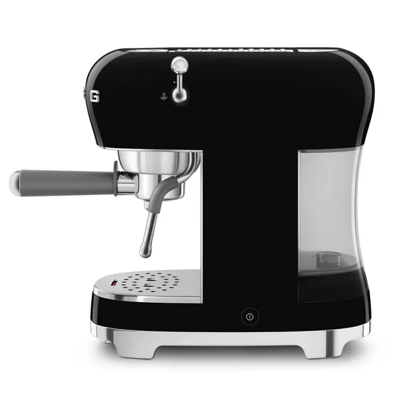 SMEG 50's Style ECF02BLEU μηχανή espresso, 15 bar, μαύρη