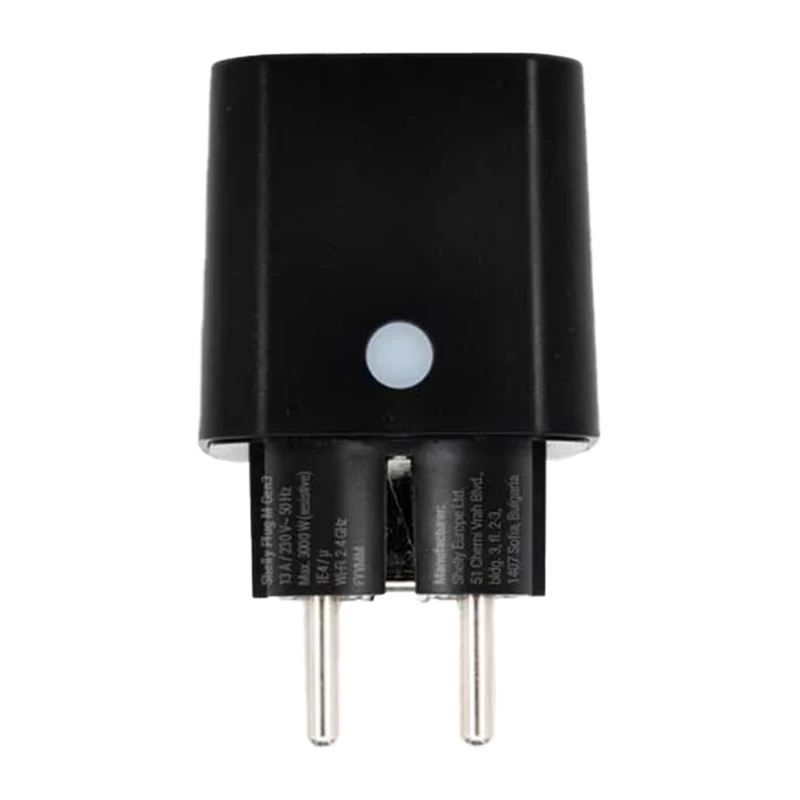 Shelly Plug PM Gen3 Matter 13A Έξυπνη πρίζα, μαύρη