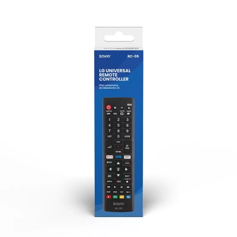 Savio RC-05 μαύρο τηλεχειριστήριο IR ασύρματο
